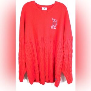 Disney Parks Disneyland Resort Red Cable Knit Sweater Size XXL (N6595) Unisex